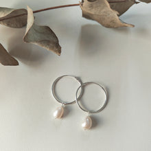 Load image into Gallery viewer, Limited Edition Freshwater Pearl Hoops
