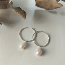 Load image into Gallery viewer, Limited Edition Freshwater Pearl Hoops
