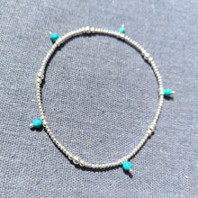 Load image into Gallery viewer, Turquoise Dangle Anklet
