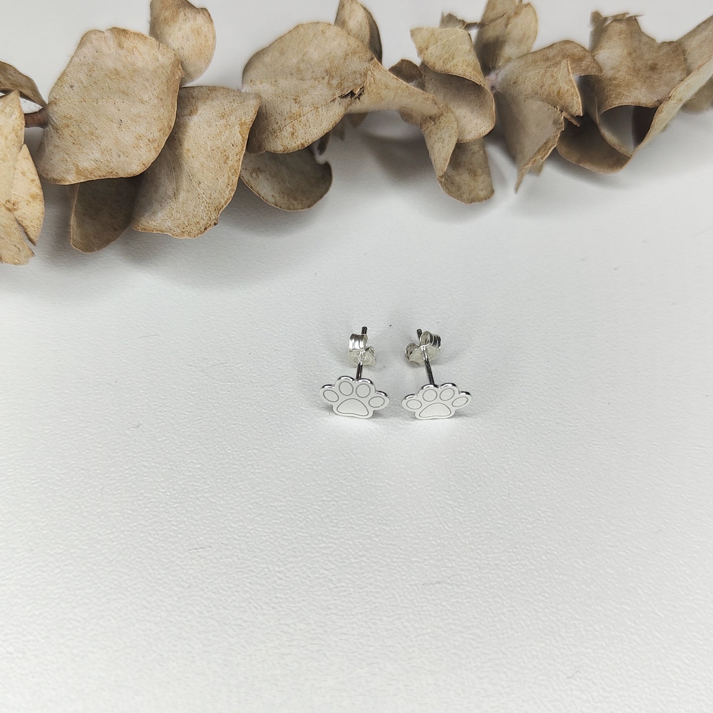 Paw Print Stud Earrings