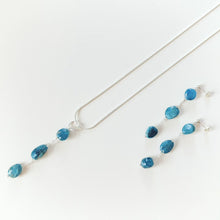 Load image into Gallery viewer, Apatite Necklace and Earrings Set
