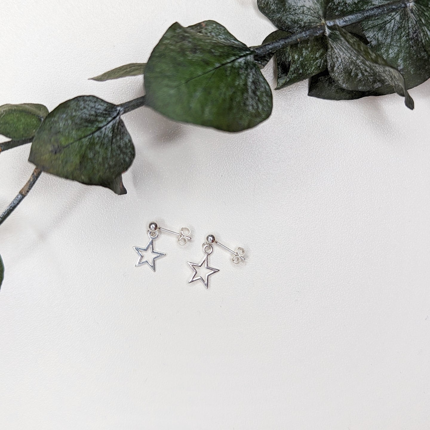 Hollow Star French Stud Earrings